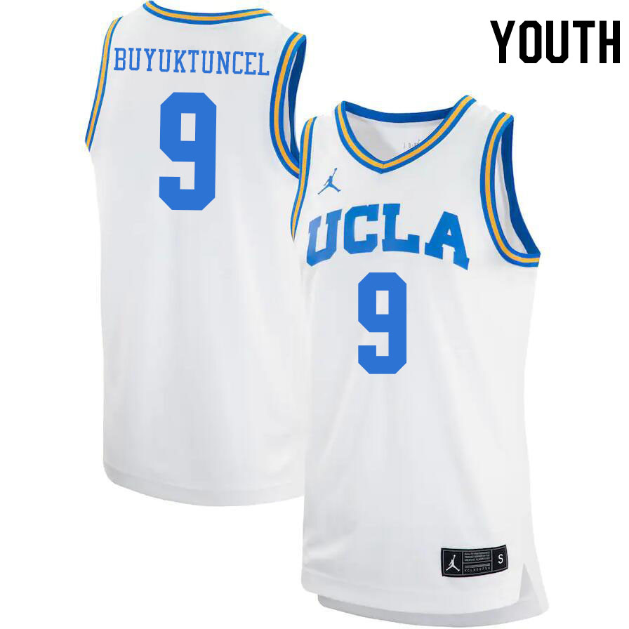Youth #9 Berke Buyuktuncel UCLA Bruins College Basketball Jerseys Stitched Sale-White
